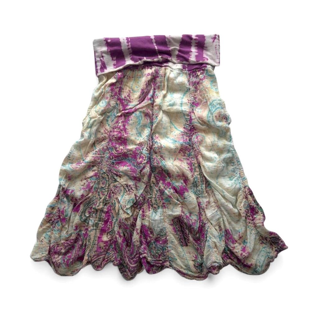 Vtg parachute ruched tie dye